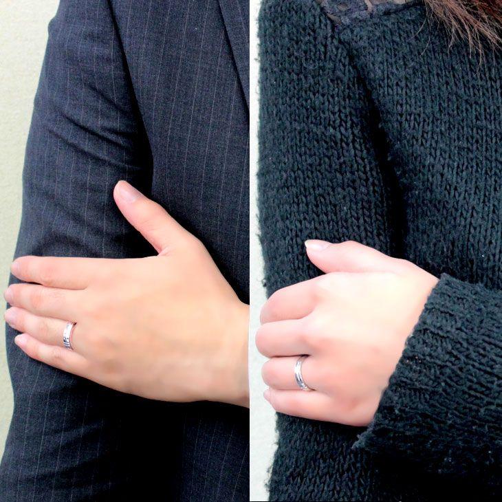ペアリング 指輪 ダイヤモンド シルバー925 カップル マリッジリング 結婚指輪 sv-r-s-127ml