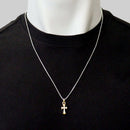 ペンダントトップ クロス ゴールド トップのみ メンズ レディース シルバー925 sp01-0002