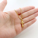 ペンダントトップ クロス ゴールド トップのみ メンズ レディース シルバー925 sp01-0002