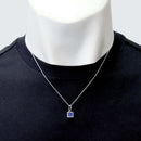 ペンダントトップ ネックレス スクエア ラピスラズリ メンズ レディース ユニセックス シルバー925 sp01-0030