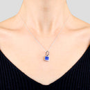 ペンダントトップ ネックレス スクエア ラピスラズリ メンズ レディース ユニセックス シルバー925 sp01-0030