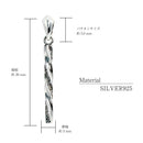 ペンダントトップ ネックレス スティック ツイスト メンズ レディース ユニセックス シルバー925 sp01-0031