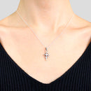 ペンダントトップ ネックレス クロス キュービックジルコニア メンズ レディース ユニセックス シルバー925 sp01-0033