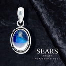 ペンダントトップ ネックレス オーバル ブルームーンストーン メンズ レディース ユニセックス シルバー925 sp01-0034