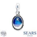 ペンダントトップ ネックレス オーバル ブルームーンストーン メンズ レディース ユニセックス シルバー925 sp01-0034