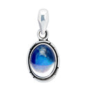 ペンダントトップ ネックレス オーバル ブルームーンストーン メンズ レディース ユニセックス シルバー925 sp01-0034