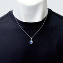 ペンダントトップ ネックレス オーバル ブルームーンストーン メンズ レディース ユニセックス シルバー925 sp01-0034