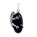 ペンダントトップ ネックレス アニマル トカゲ オニキス メンズ レディース ユニセックス シルバー925 sp01-0035