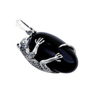 ペンダントトップ ネックレス アニマル トカゲ オニキス メンズ レディース ユニセックス シルバー925 sp01-0035