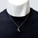 ペンダントトップ ネックレス アニマル トカゲ オニキス メンズ レディース ユニセックス シルバー925 sp01-0035