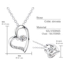 ダンシング ストーン ネックレス レディース オープン ハート 踊る揺れるストーン シルバー sp10-0001