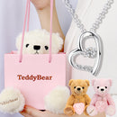 ダンシングストーン ハート ネックレス レディース テディベア ぬいぐるみ sp10-0001-tdt-01