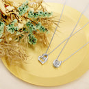 ダンシング ストーン ネックレス レディース オープン ハート 踊る揺れるストーン シルバー sp10-0001