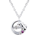 ネックレス 猫 ダンシングストーン ダイヤモンド 選べる12誕生石 sp10-0002