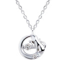 ネックレス 猫 ダンシングストーン ダイヤモンド 選べる12誕生石 sp10-0002