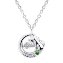 ネックレス 猫 ダンシングストーン ダイヤモンド 選べる12誕生石 sp10-0002