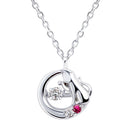 ネックレス 猫 ダンシングストーン ダイヤモンド 選べる12誕生石 sp10-0002