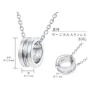 ネックレス ユニセックス サージカルステンレス 316L リング モチーフ ペンダント