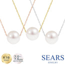 あこや真珠 K18 ホワイトゴールド イエローゴールド ピンクゴールド レディース ネックレス 1粒 スルーデザイン sp46-0002