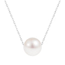 あこや真珠 K18 ホワイトゴールド イエローゴールド ピンクゴールド レディース ネックレス 1粒 スルーデザイン sp46-0002