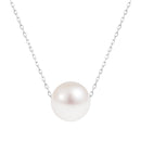 あこや真珠 K18 ホワイトゴールド イエローゴールド ピンクゴールド レディース ネックレス 1粒 スルーデザイン sp46-0002