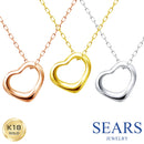 ネックレス レディース オープンハート K18 ゴールド sp56-0002