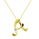 イニシャル ネックレス 18金 K18 ゴールド 天然ダイヤモンド sp56-0003