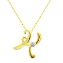 イニシャル ネックレス 18金 K18 ゴールド 天然ダイヤモンド sp56-0003