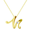 イニシャル ネックレス 18金 K18 ゴールド 天然ダイヤモンド sp56-0003