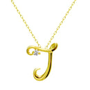 イニシャル ネックレス 18金 K18 ゴールド 天然ダイヤモンド sp56-0003