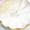 ネックレス レディース 選べる 2デザイン 地金 プラチナ PT900 or 18金 K18 ゴールド パール アコヤ真珠 sp56-0007