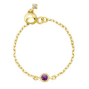 12誕生石 × ダイヤモンド チェーン リング 指輪 レディース sr03-0001