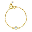 12誕生石 × ダイヤモンド チェーン リング 指輪 レディース sr03-0001