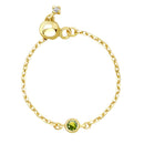 12誕生石 × ダイヤモンド チェーン リング 指輪 レディース sr03-0001