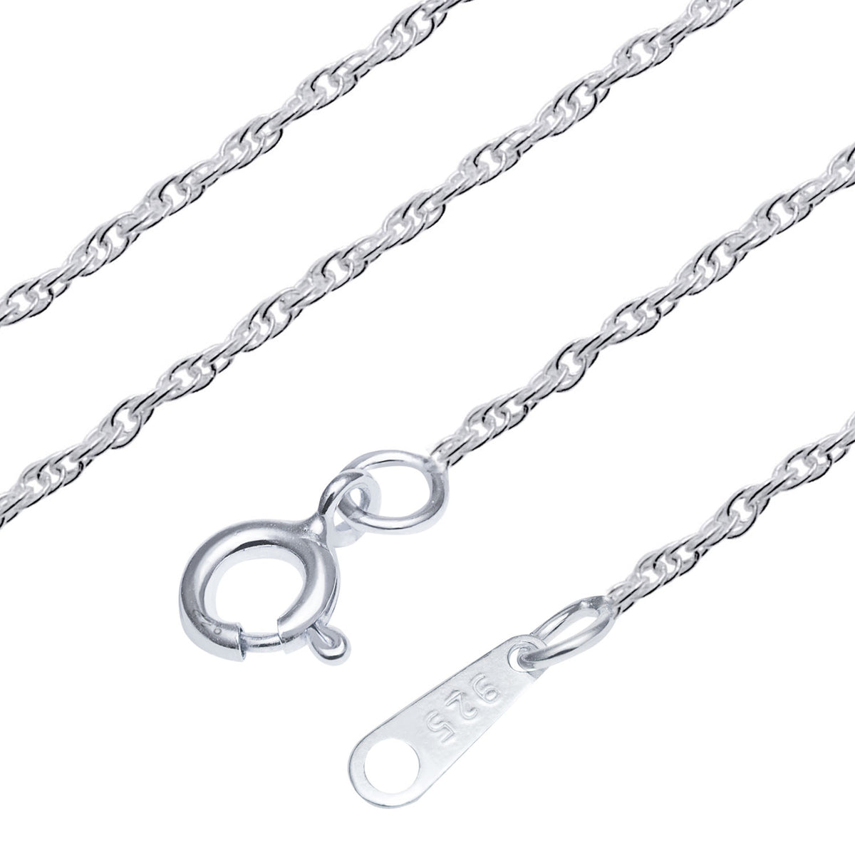 シルバー チェーン ネックレス ロープチェーン 幅 1.3mm