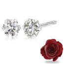 プリザーブドフラワー 薔薇 ローズ ボックス ピアス 1粒 ダイヤモンド プラチナ ピアス Pt900 ギフトセット ve-hi01ct-pt-1218