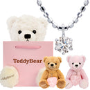 ネックレス レディース 1粒 ダイヤモンド 0.1ct テディベア付 vp-hi01ct-cb-tdt-01