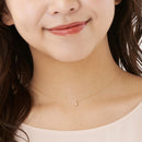 ダイヤモンド ネックレス 一粒 0.1カラット K10 ゴールド シャンパンダイヤ 61355