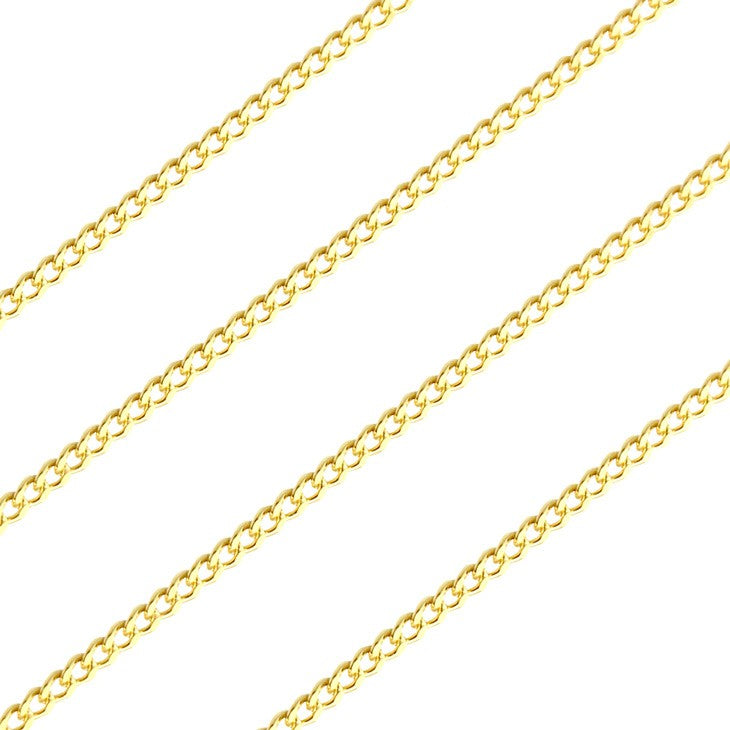 喜平チェーン K18 18金 ゴール 2面ダイヤカット ネックレス チェーン 0.85mm 40cmの鎖部分アップ