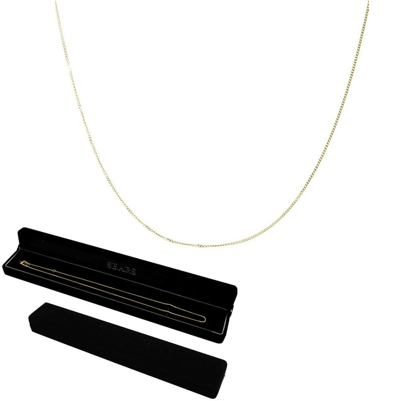 喜平チェーン K18 18金 ゴールド 2面ダイヤカット ネックレス チェーン 0.65mm 40cmとネックレスケース