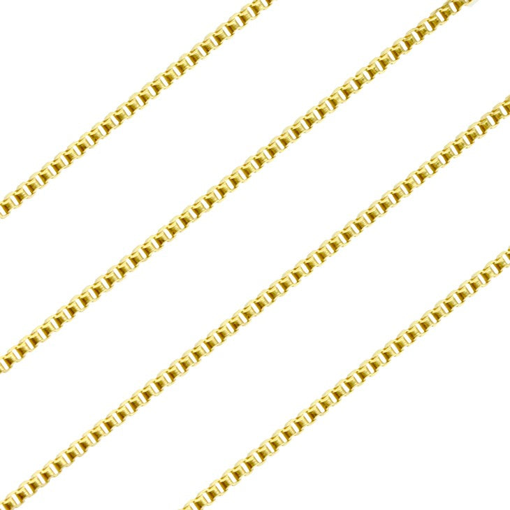 ベネチアンチェーン K18 18金 ゴールド 4面ダイヤカット ネックレス チェーン 0.5mm 40cmの鎖部分アップ
