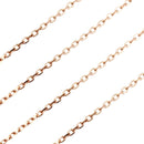 あずきチェーン K10PG 10金 ピンクゴールド 4面ダイヤカット  ネックレス チェーン アズキ 小豆 0.7mm 40cmの鎖部分アップ