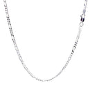 シルバー チェーン ネックレス SILVER 925 フィガロ2面カットチェーン 幅 2.8mm sfg80