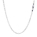 シルバー チェーン ネックレス SILVER 925 フィガロ2面カットチェーン 幅 2.4mm