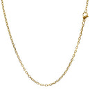 あずき4面カット チェーン サージカルステンレス チェーン ネックレス ゴールド メッキ 幅約1.5mm 45cm scls61-4c