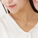 ベビーリング ネックレス レディース ダイヤモンド 12誕生石 2連 リングトップ dr66