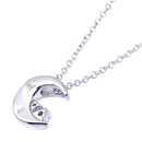 ネックレス レディース 月 ダイヤモンド 12誕生石 クレッセントムーン ネックレスの後ろ面