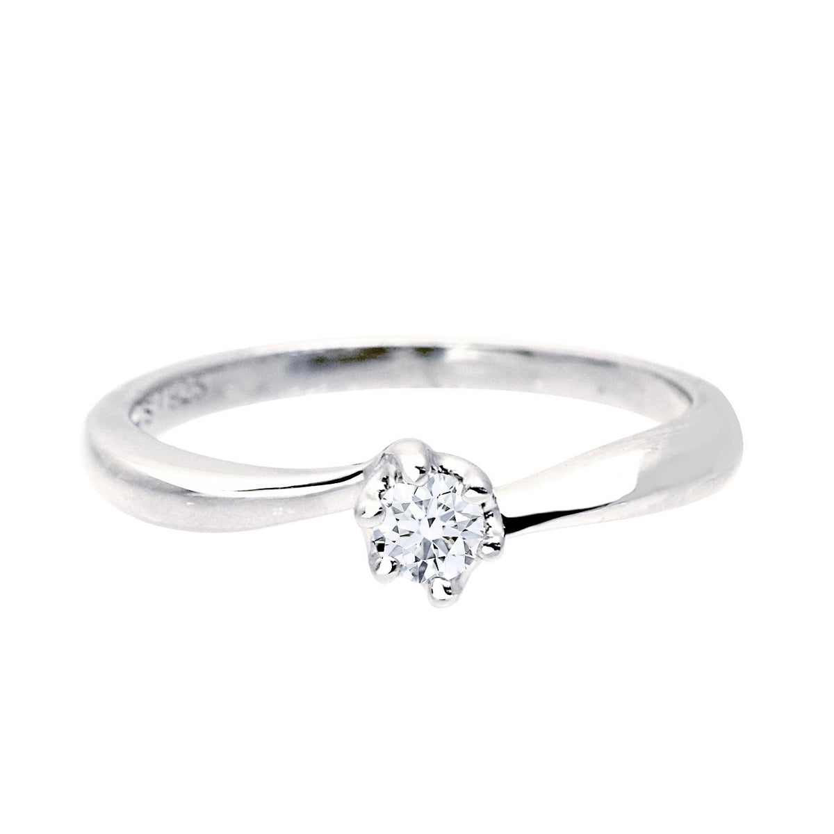 6本爪リング CZ プロポーズ 婚約指輪 プリザーブドフラワー 薔薇