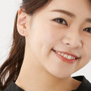 一粒ダイヤモンド ピアス レディース 計 0.3ct のピンクゴールドとイエローゴールド