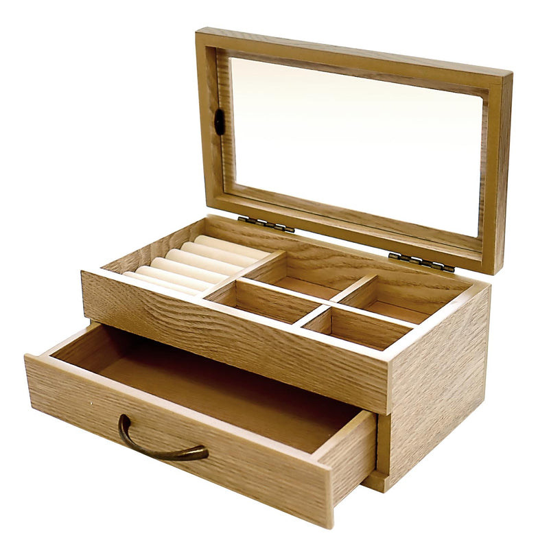 ジュエリーボックス 木製 宝石箱 アクセサリー ネックレス リング ピアス 収納 大容量 s98-0001